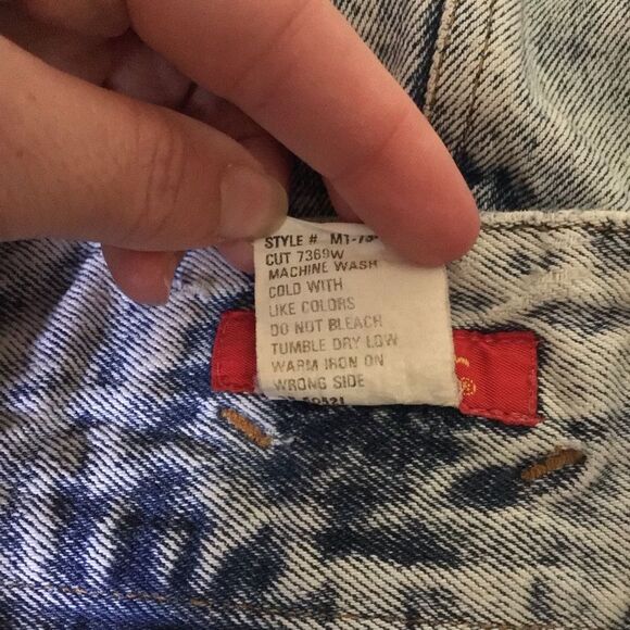 Bonjour VINTAGE Acid Wash high waisted skirt - Picture 6 of 6